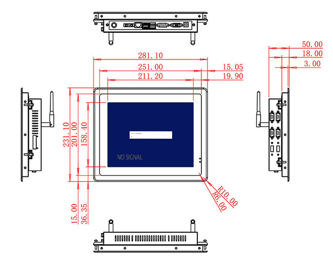 10.4-Inch Industrial Touch Screen for HMI Interfaces and Control Panels