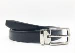 Men / Women Smooth Leather Dress Belt Zinc Alloy Pin Buckle 1-1/8”( 28mm ) Wide
