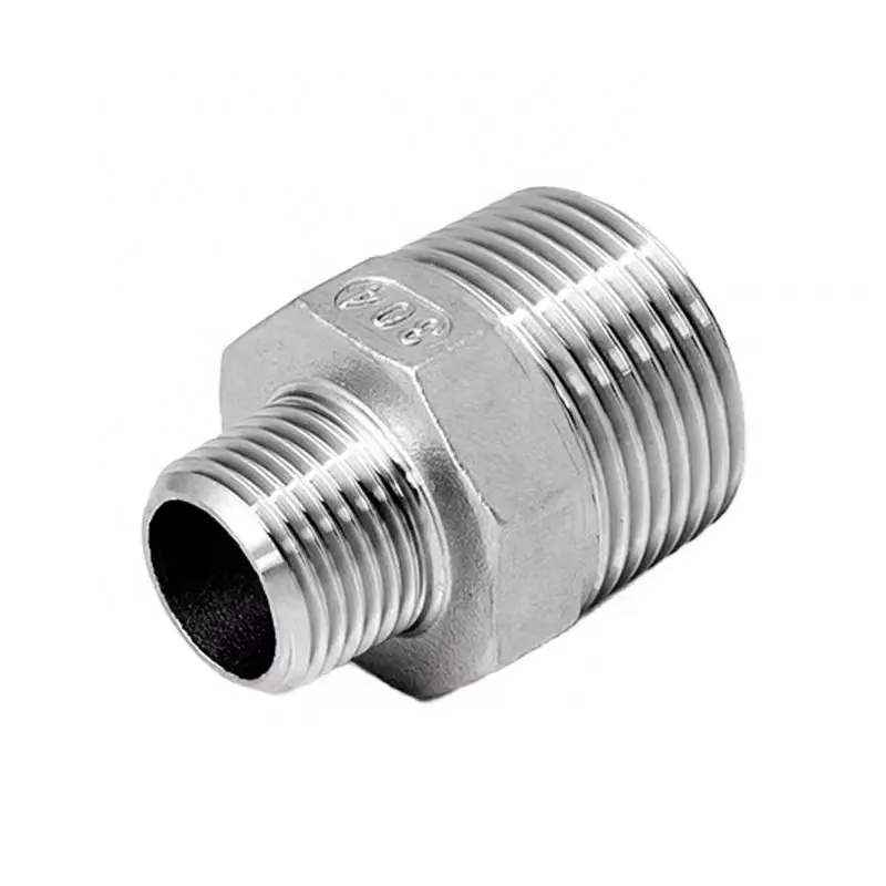 Equal 304316 Stainless Steel Hydraulic Male Thread Fitting Hexagon Pipe Nipple NPT BSPT