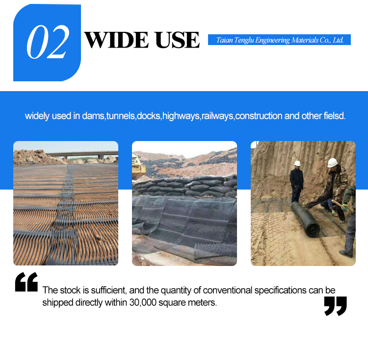 Road Construction Composite Geogrids Uniaxial Plastic Geogrid for Highway Construction