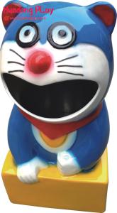Quality Lovely Little Tiger Cat Themed Outdoor Trash Can Made Of Glass Fiber Reinforced Plastic wholesale