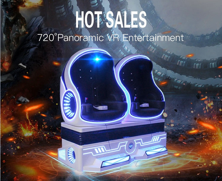 Attractive 9D VR Cinema Egg Shape VR Chair Simulation Rides Single / Double / Triple Seats