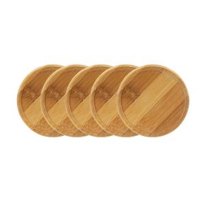 Quality small round bamboo coaster cup holder for customized wholesale