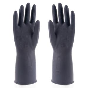 Quality Oil Proof Industrial Rubber Gloves Good Ventilation Diamond Palm Grip wholesale