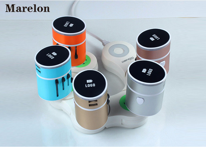 Promotional Hotel Gifts International Travel Adapter Plug Converter LED Logo Print