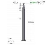 10m galvanized crank telescopic mast