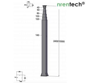 Quality 10m galvanized crank telescopic mast- NR-G2400-10000 wholesale