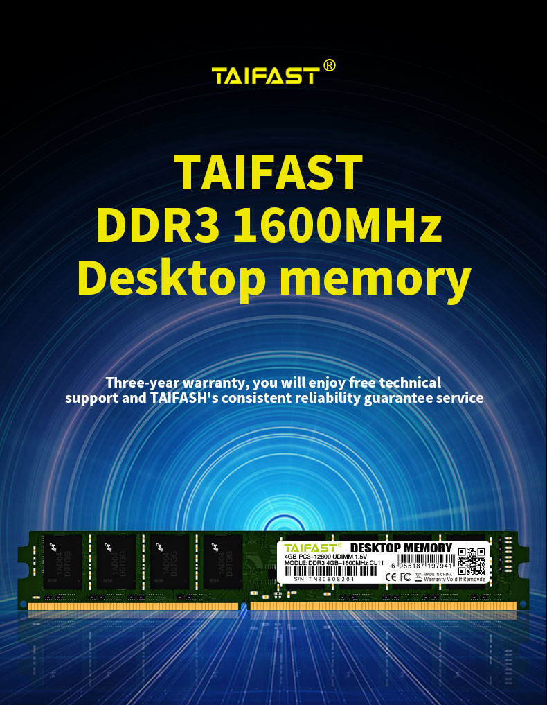 Micron 4GB DDR3 Ram For PC Desktop PC3-12800 1600MHZ 1.5V