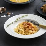 Microwavable Nordic Ceramic Straw Hat Bowl For Pasta
