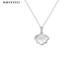 Quality Pearl Shell Natural Clavicle Chain Necklace 925 Sterling Silver Necklace​ wholesale
