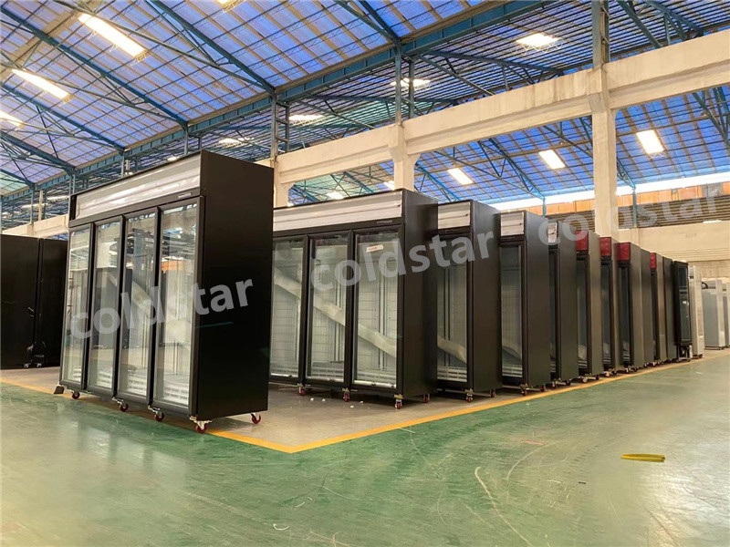 Commercial Upright Beverage Refrigerated Showcase Glass Door Refrigerator