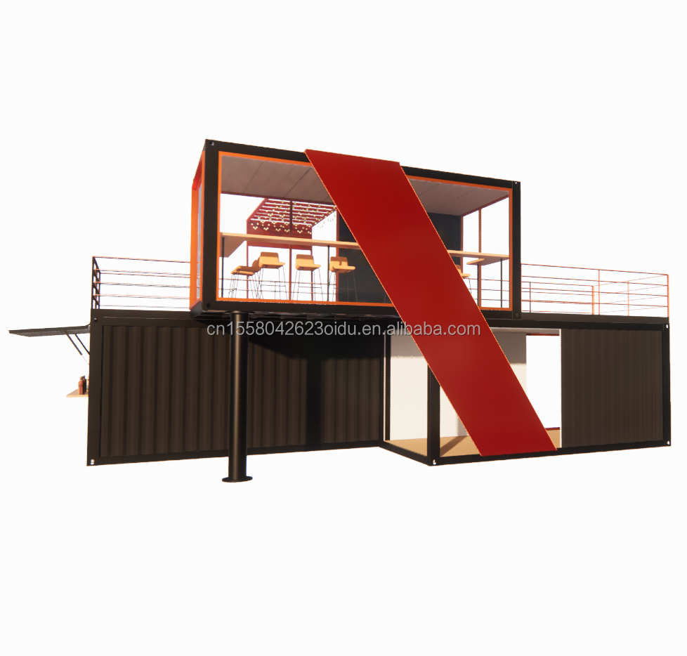 Steel Structure Prefab Cabin Luxury Container House with Galvanized Steel Bending 180g Frame