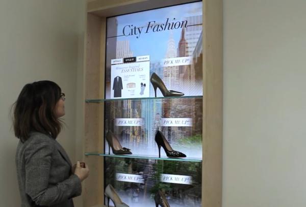 Smart Digital Interactive Showcase Retail Displays Data Collection With