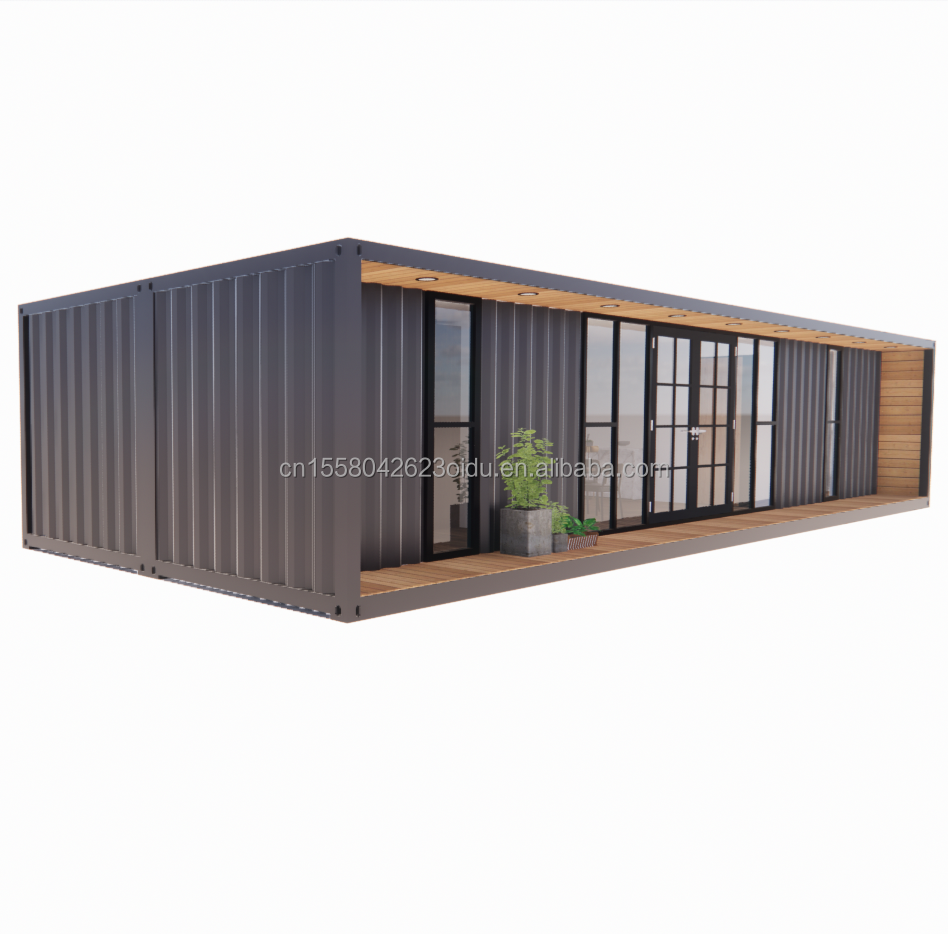 Main Structure Galvanized Steel Square Tubes Luxury 2 Bedrooms Flat Container Module for Convenient House in 20ft or 40ft