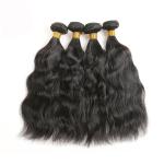 Natural Black Natural Wave Remy Human Hair Bundles Sew In Weave Bundles