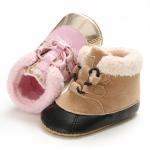 New style PU Leather warm 0-18 months baby Lace-up infant shoes