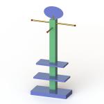 MDF Frame Branded Display Stands With Tubular Arms