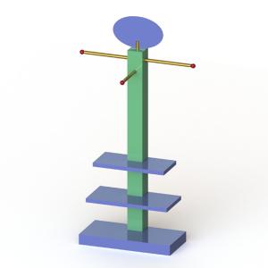 Quality MDF Frame Branded Display Stands With Tubular Arms wholesale