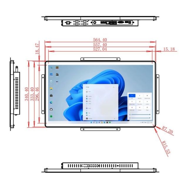 23.8-Inch Windows Interactive Visualization Platform for Smart Home Systems, Manufacturing Equipment, Retail Interfaces, and Digital Advertising