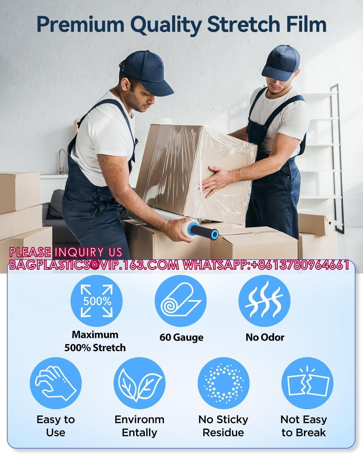 Factory Direct Sale Cheap Pallets Wrap Film Machine Wrap Plastic Stretch Film Hand PE Plastic Packaging Film