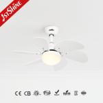 1stshine Ceiling Fan Light with White Blades and 6 Speeds 110-240V/50Hz-60Hz