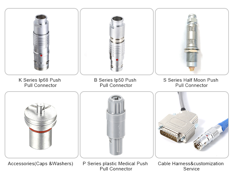 2B Right Angle 90 Degree Cable Elbow 4 Pin To 6 Pin IP50 Straight Plug Connector