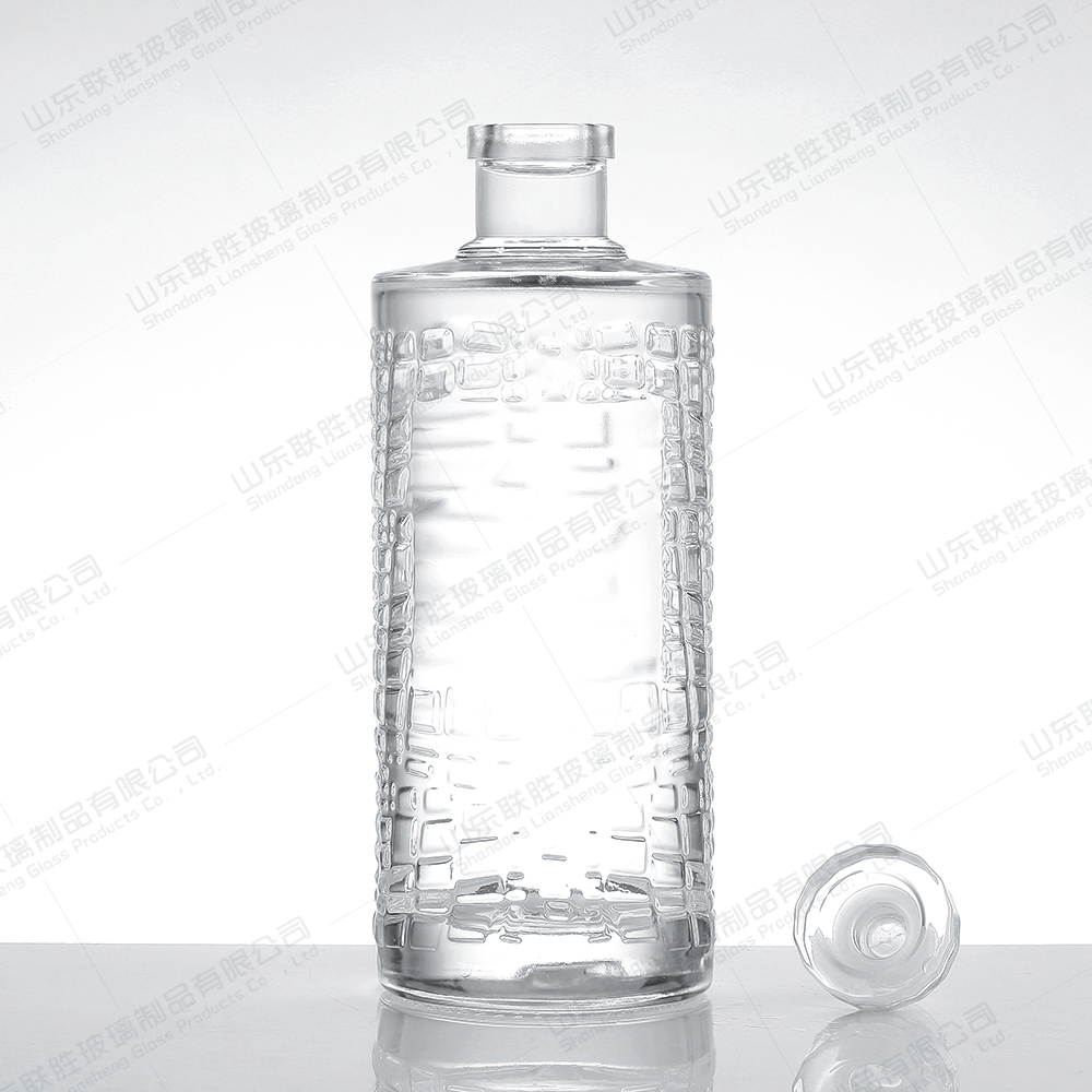 Bar Party Liquor Bottle Clear Glass Whiskey Decanter Dispenser Set 1000ml Hot Stamping