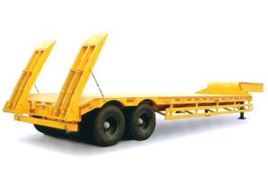 Quality 13m 30T Heavy Duty Low Loader Trailer , 2 Axles Lowboy Semi Trailer wholesale