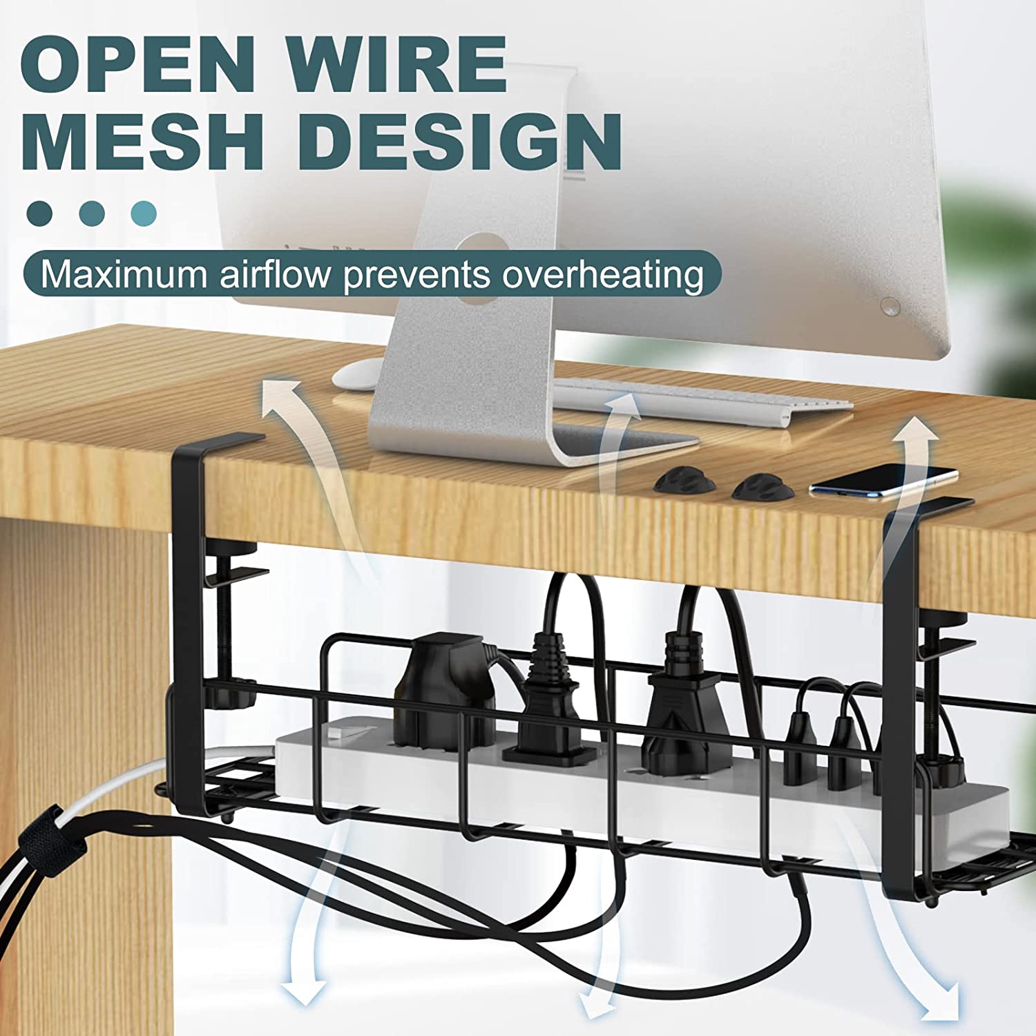 Flexible Desk Cable Organizer Streamline Your Workspace with Under Table Management