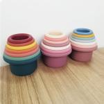 Silicone Stacking Cups Toys PVC Free EN 71 Certificated