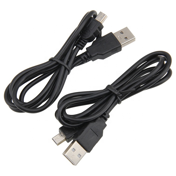 Custom Shied Mini B 5 PIN USB 2.0 Charger Data Cable For PS3 controller camera
