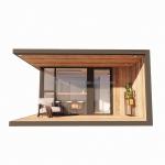 Galvanized Steel Bending 180g Prefabricated Wooden House for Modern Family