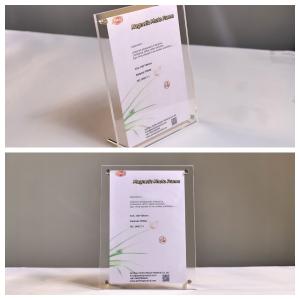 Quality A6 Clear Acrylic Photo Frame With Stand Desk Picture Frame wholesale