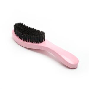 Quality Pink Curved Smoothing Hair Brush Boar Bristle 360 Wave Brush wholesale