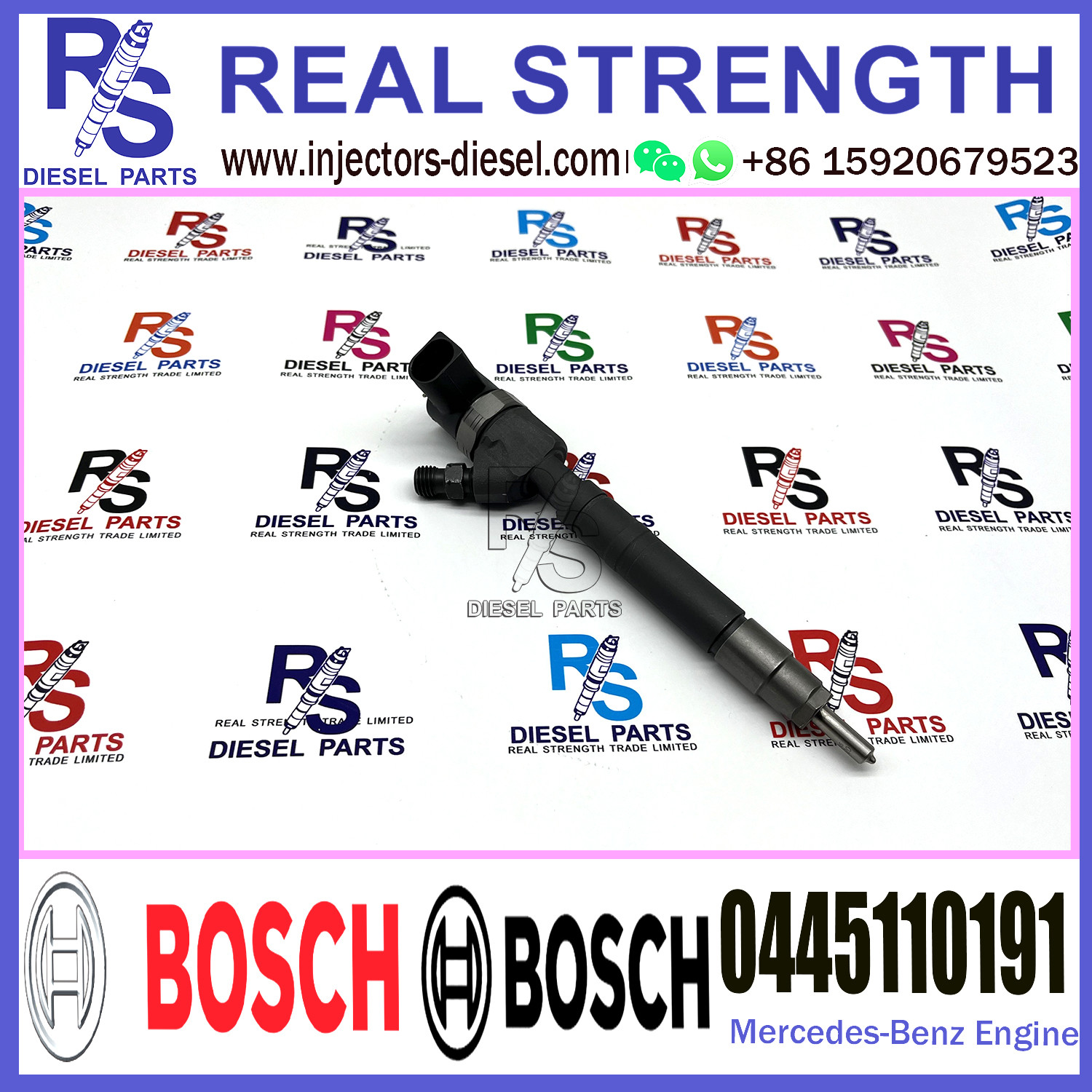 Diesel Fuel Common Rail Injector 0445110191 0445110192 0986435113 For Mercedes-Benz 2.2CDi/2.0CDi Engine