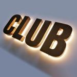 Custom Metal Logo Sign Stainless Steel Backlit Outdoor Illuminated Advertising