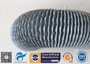 Quality PVC Coated Fiberglass Fabric Flexible Air Ducts 200MM 10M Grey 260℃ HAVC System wholesale