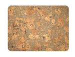 60x45cm Natural Cork Pad Bathroom Mat Antislip Wearproof Radius Corners