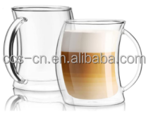 150ml 240ml 300ml Heart Shaped High Borosilicate Milk Mugs Tea Mugs Insulated Double Wall Glass Coffee Cup
