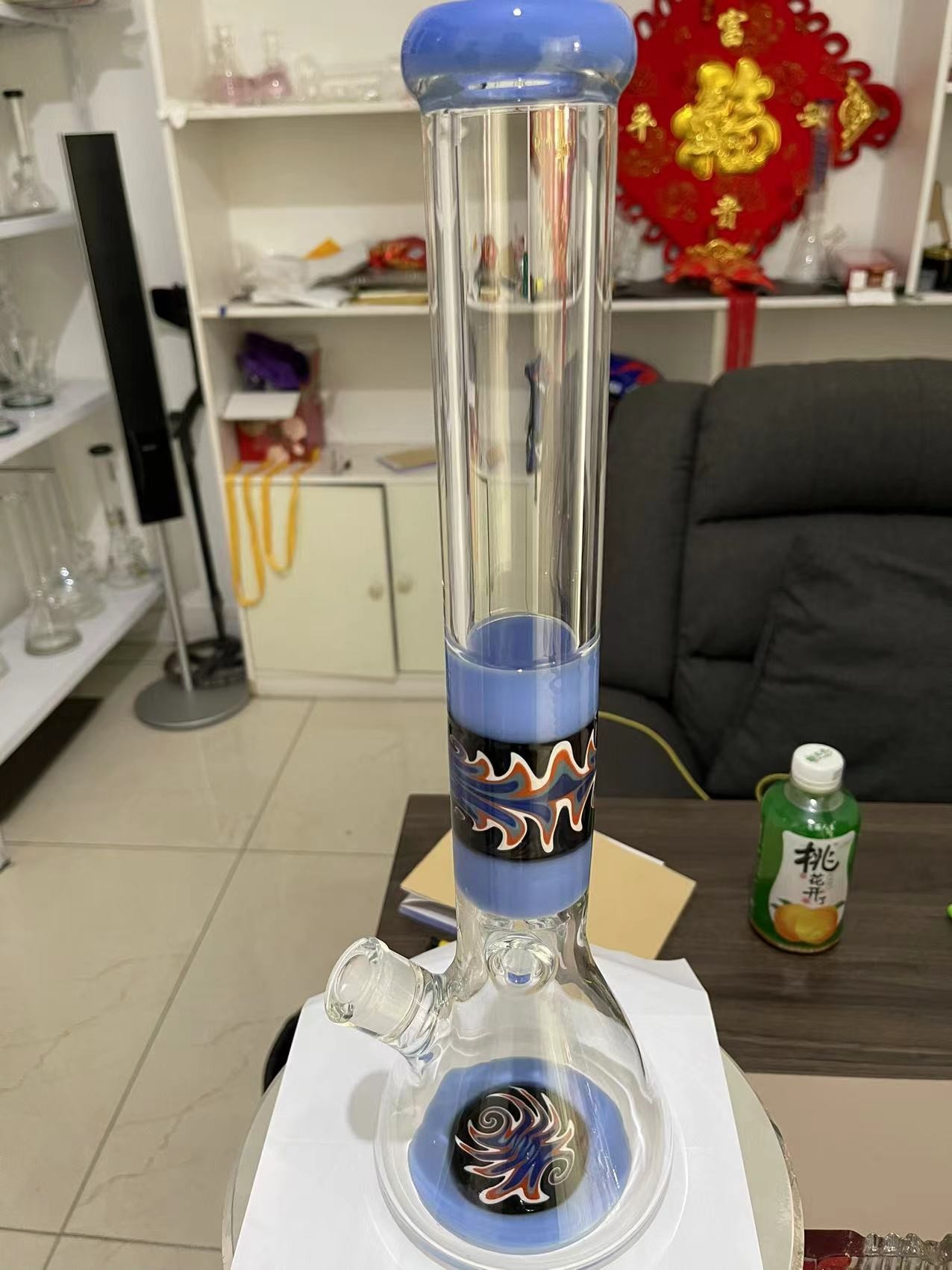 Borosilicate Glass Smoking Pipe 12.5 Inch Creative