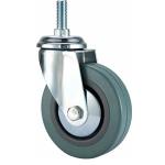 Fixed Grey rubber caster , 2"-5" light medium duty PVC Caster for furniture,
