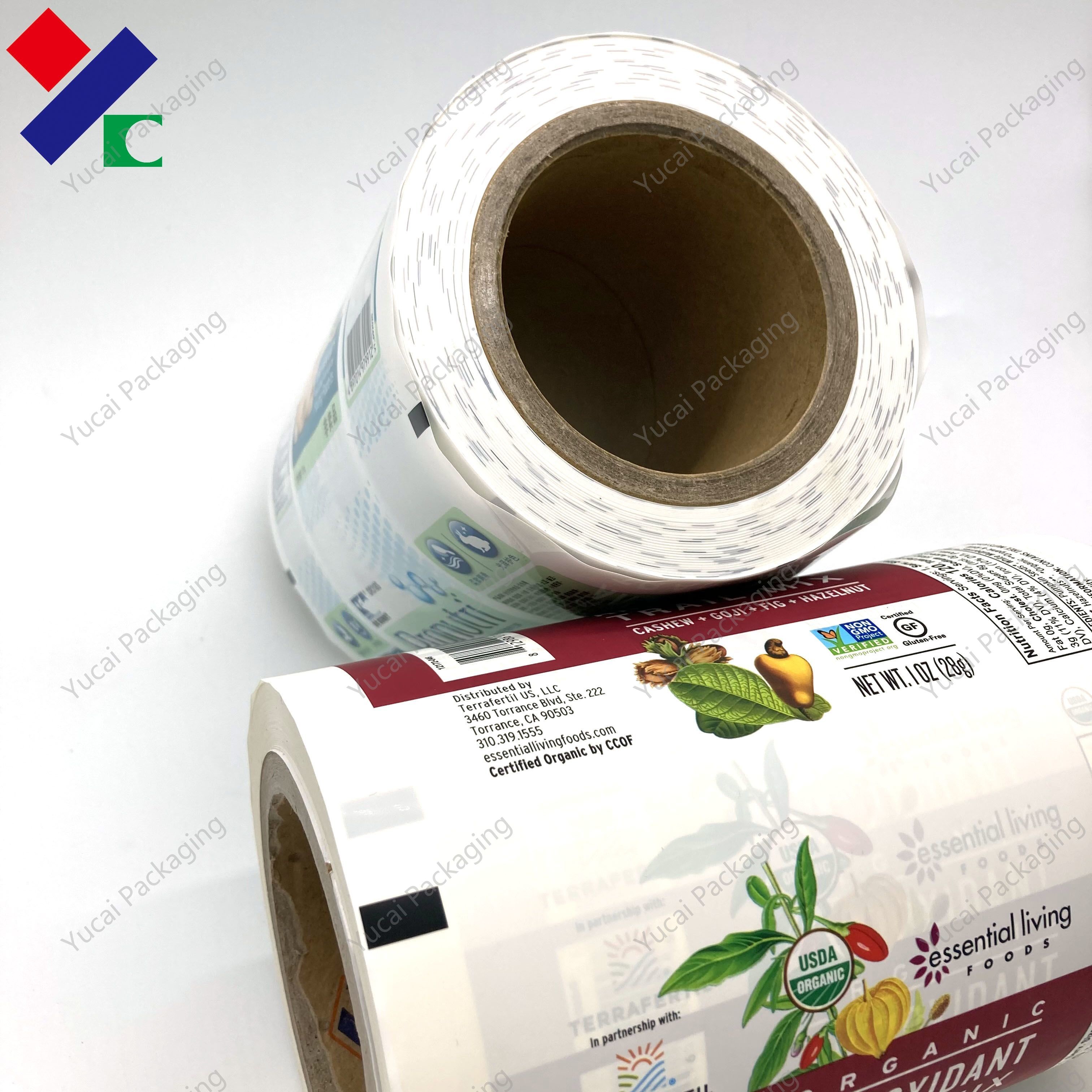 Essential Organic Rice Food Packaging Roll Film White PE Bright Color