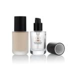 Round Liquid Foundation Bottles Clear 30ml Airless Pump Bottle