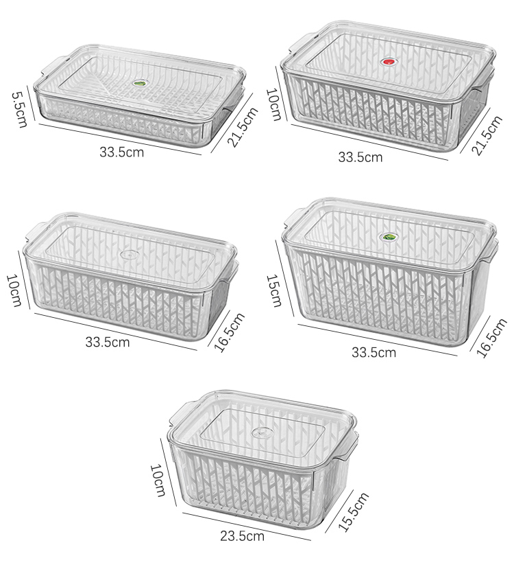 33.5*16.5*15cm Refrigerator Storage Containers For Vegetables