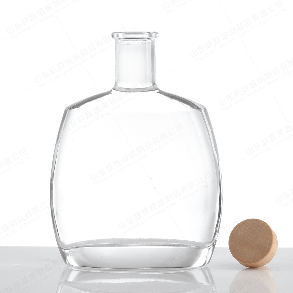 700ml 750ml Gin Rum Spirit Whiskey Glass Flint Bottles with Glass Lids and Material