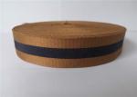 3.5cm Polyester Webbing Tape Brown Blue Color Twill Soft Breathable Inelastic