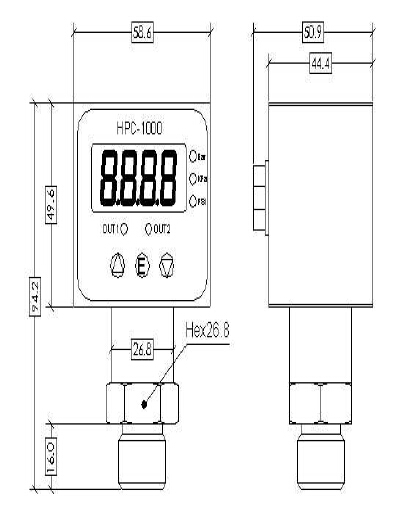 HPC-1000 Liquid Level Digital Pressure Controller and switch with relays output signal