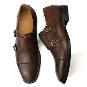 Quality Cow Leather Dress Shoes Summer Men Oxford Shoes with Double Buckle wholesale