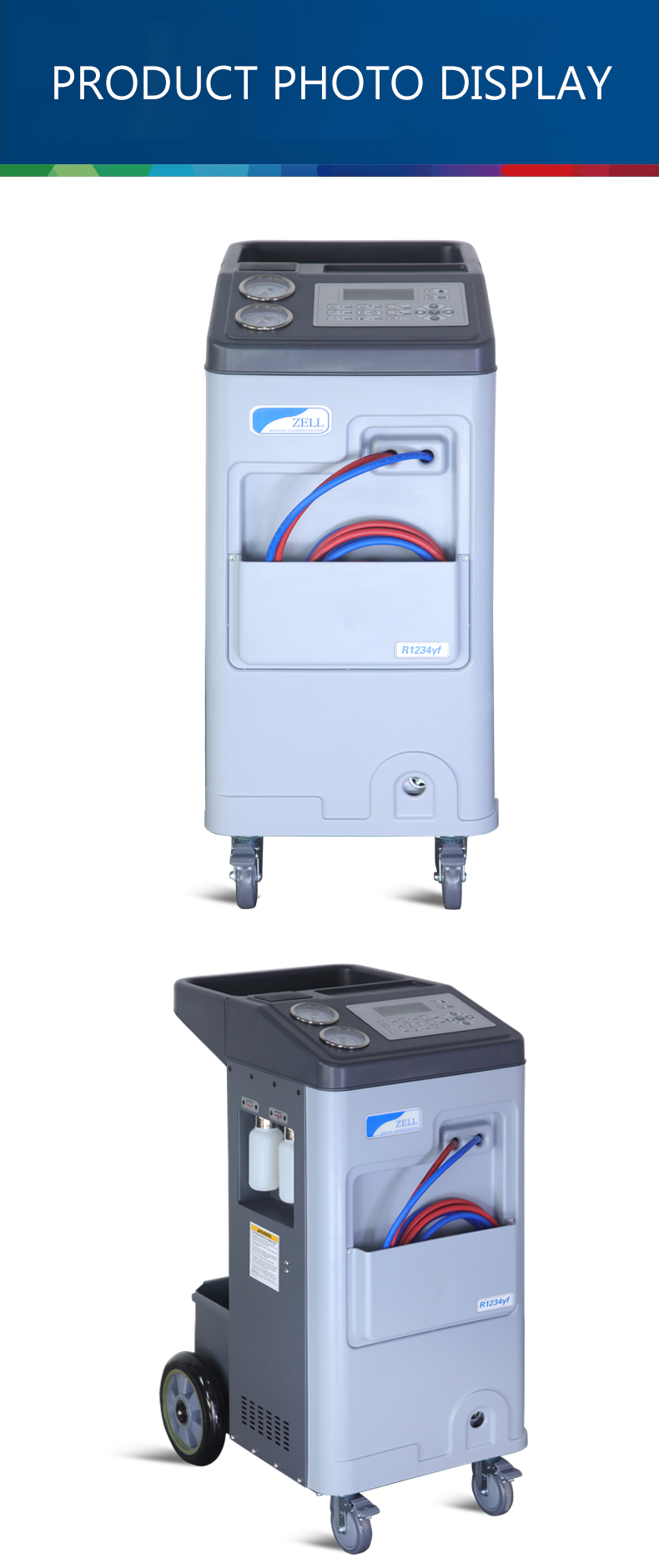 Aircon Refrigerant Gas Recovery Freon Recycling Machine For AC Management