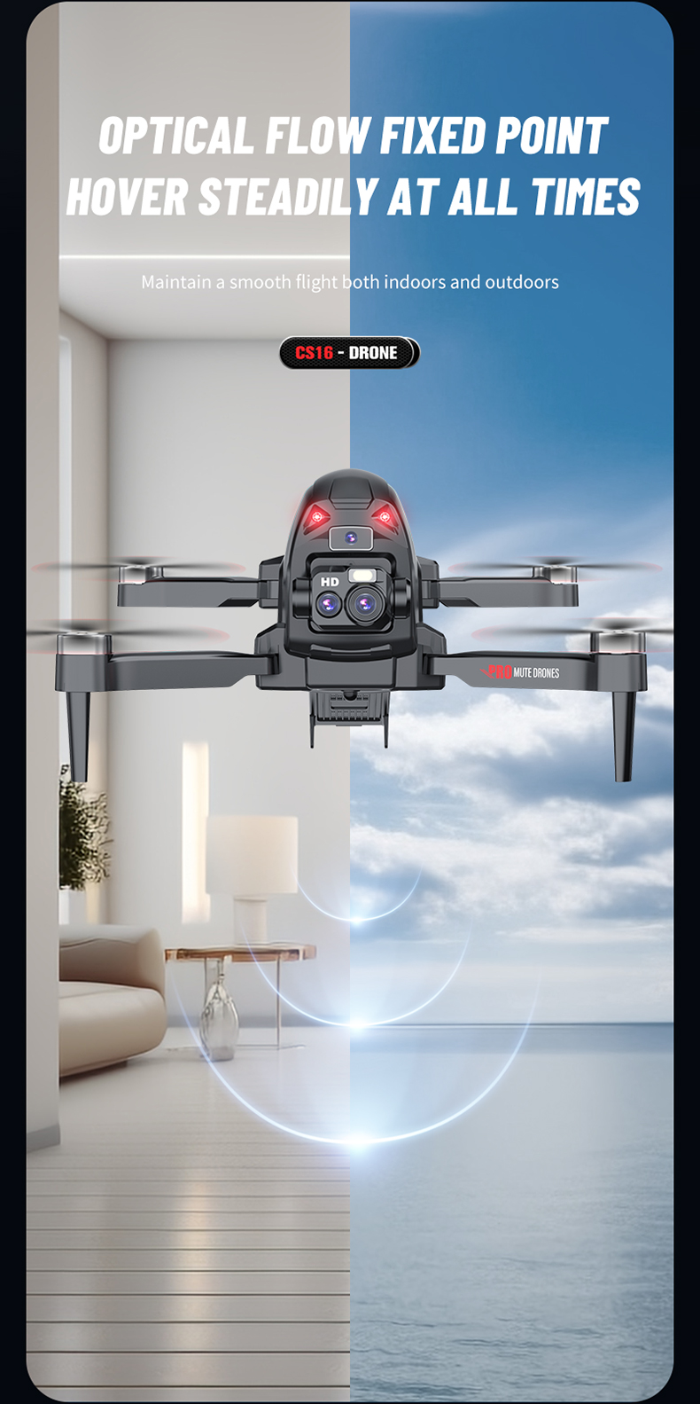 2024 W14HW Mini 4k Professional Brushless Drone Aerial Photography with Optical Flow Positioning and Obstacle Avoidance